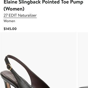 Naturalizer Black Pointed Toe Heels